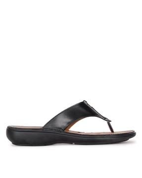 women slip-on t-strap sandals