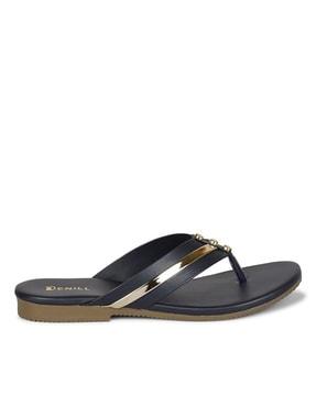 women slip-on thong-strap flat sandals