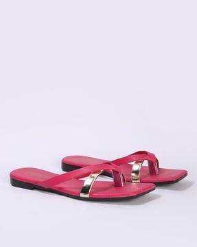 women slip-on thong-strap sandals