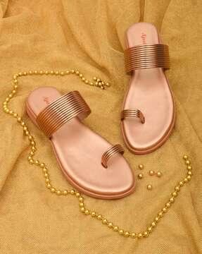 women slip-on toe-ring sandals