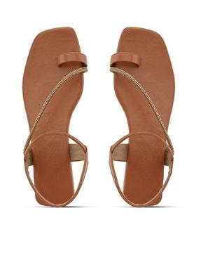 women slip-on toe-ring sandals