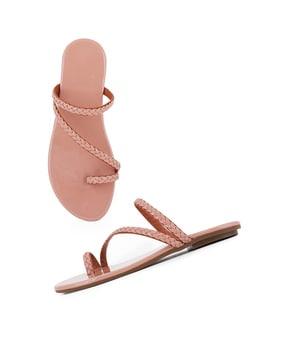 women slip-on toe-ring sandals