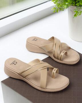 women slip-on toe-ring sandals