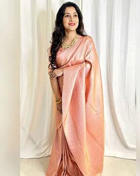 women soft silk saree with woven motifs