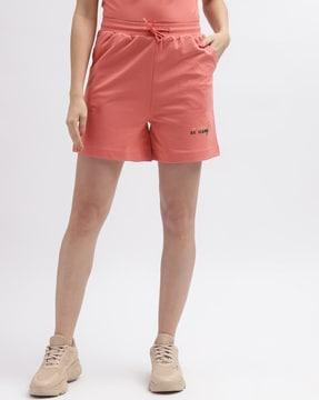 women solid cotton shorts