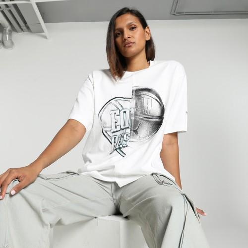 women solid crew neck cotton blend white t-shirt