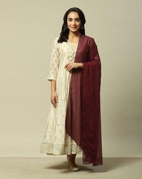 women solid dupatta