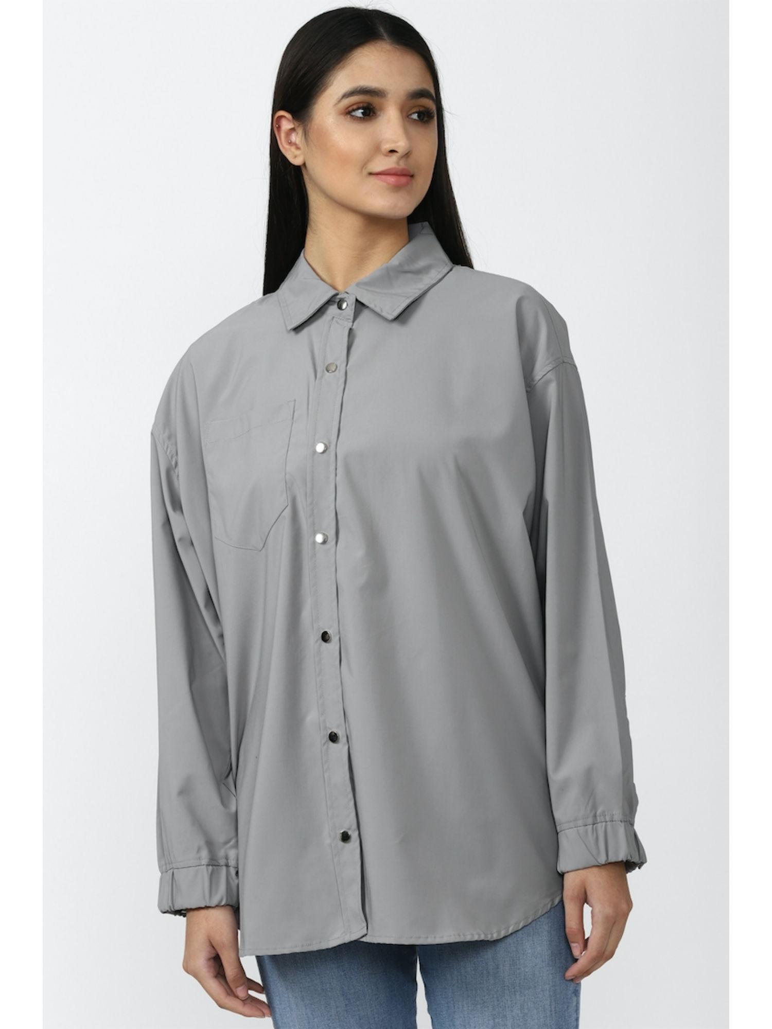 women solid grey shirts