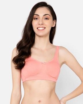 women solid non-padded full cup wirefree everyday bra