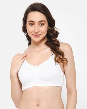 women solid non-padded full cup wirefree everyday bra