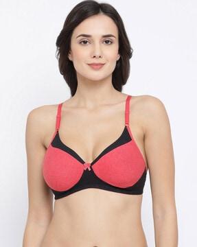 women solid non-padded full cup wirefree t-shirt bra