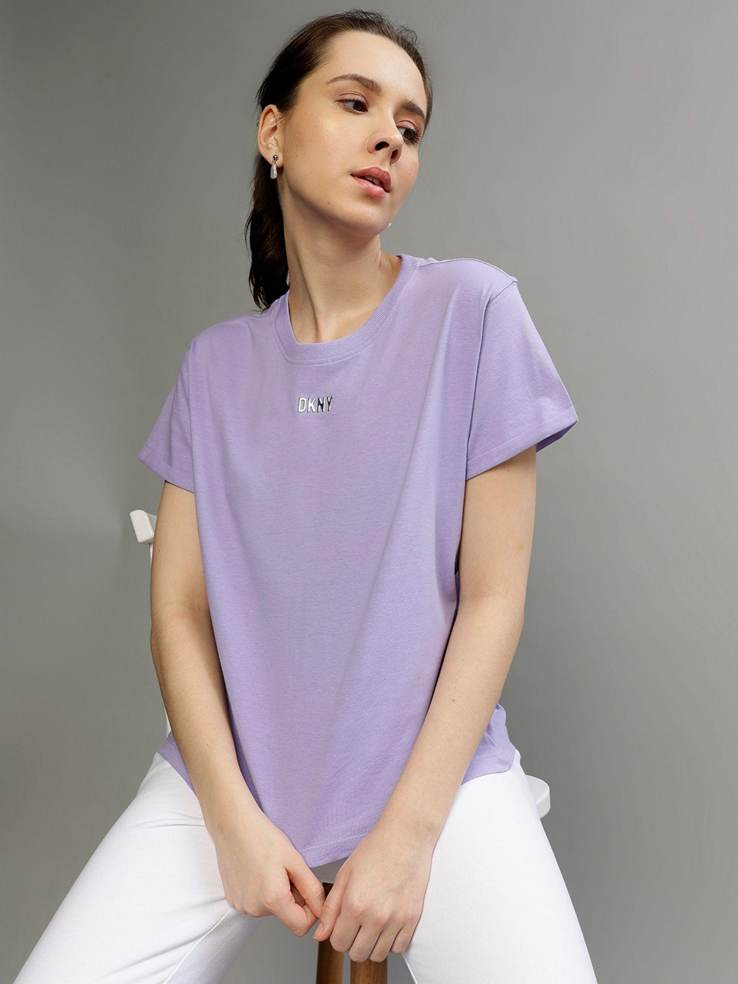 women solid round neck half sleeves t-shirt