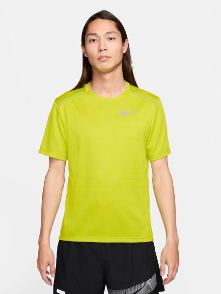 women solid round neck polyester yellow t-shirt