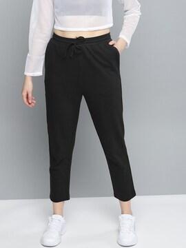 women solid track pants