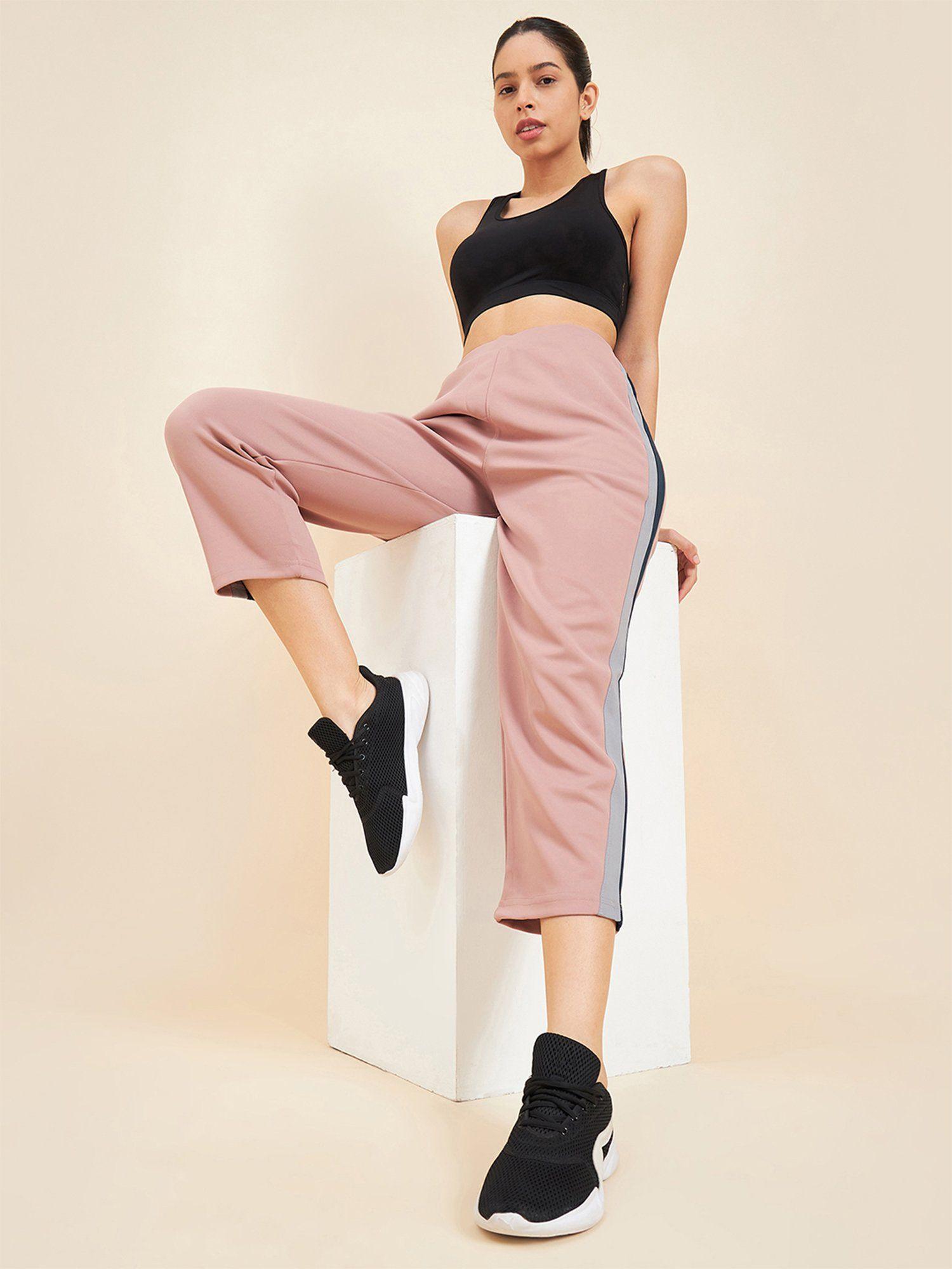 women solid trackpant - mauve