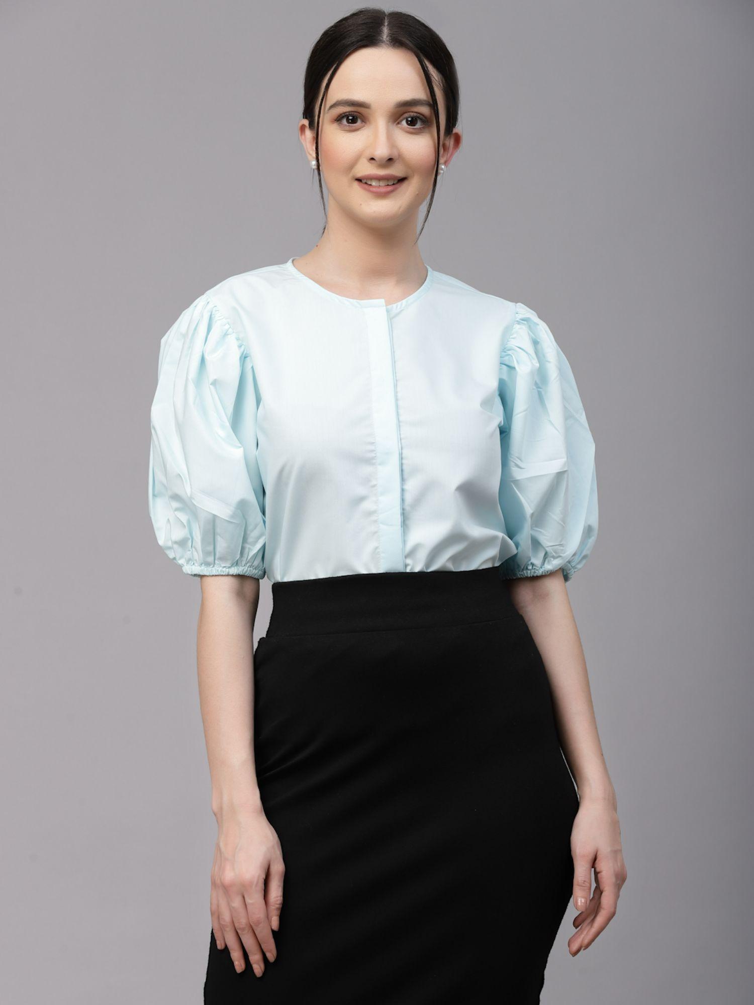 women solid white polycotton regular formal shirt