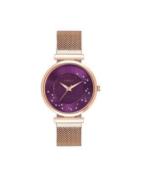 women sp1270-rog-prpl water-resistant analogue watch