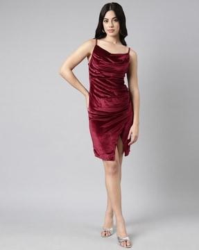 women square-neck sheath dress