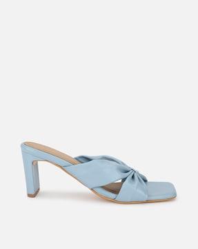 women square-toe chunky heeled sandals