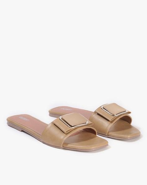 women square-toe flat sandals