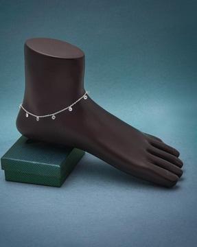 women sterling silver beaded anklets
