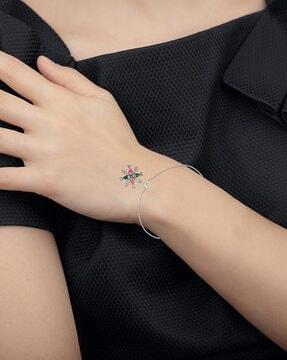 women sterling silver charm bracelet