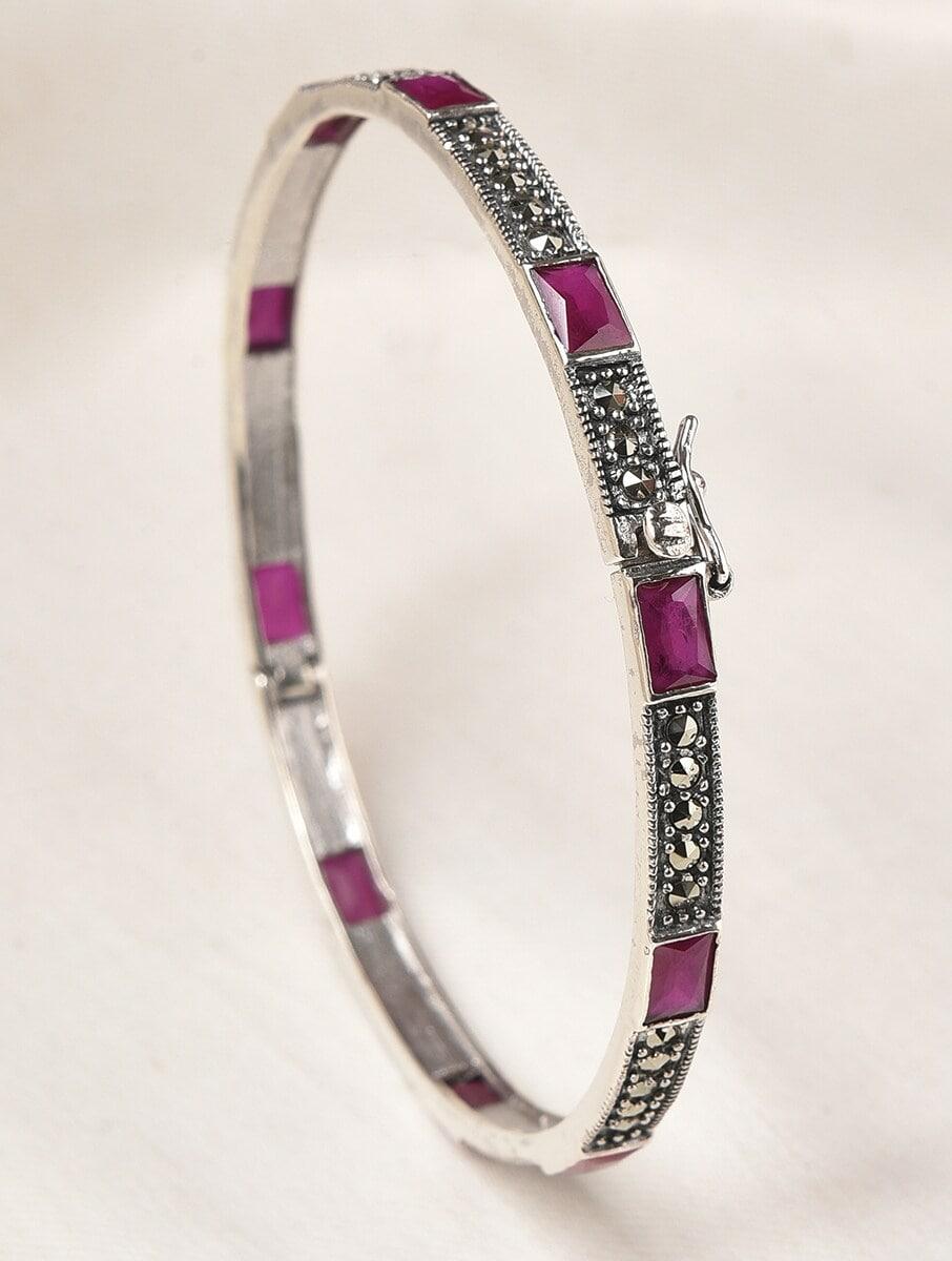 women sterling silver clasp silver bangles