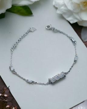 women sterling silver cubic zirconia bracelet
