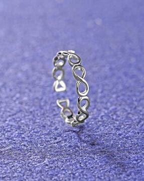 women sterling silver knotted thumb band ring