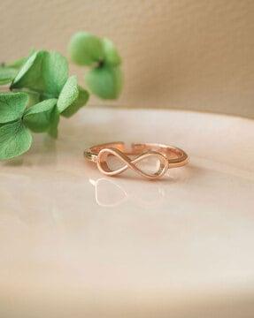 women sterling silver rose gold-plated infinity ring