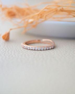 women sterling silver rose gold-plated ring