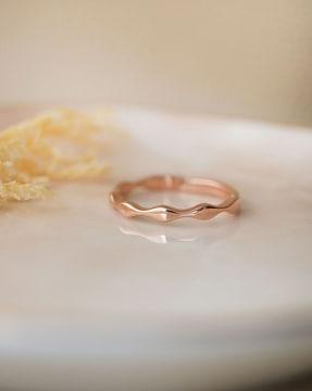 women sterling silver rose gold-plated ring