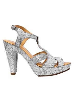 women stilettos with buckle fastening