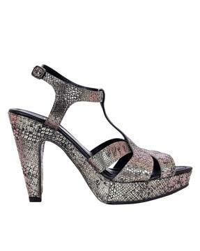 women stilettos with buckle fastening