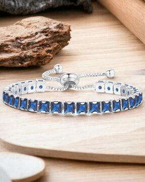 women stone-studded slip-on bracelet