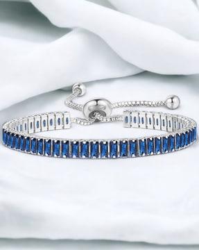 women stone-studded slip-on bracelet