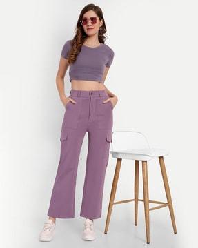 women straight fit cargo pants