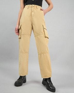women straight fit cargo pants