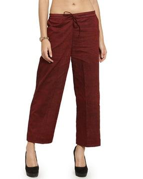 women straight fit culottes with drawstring