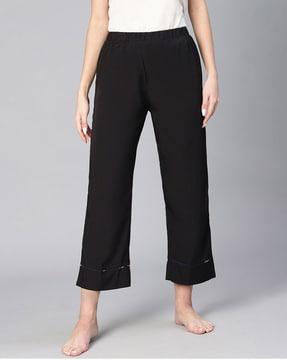 women straight fit culottes with elasticated waistband
