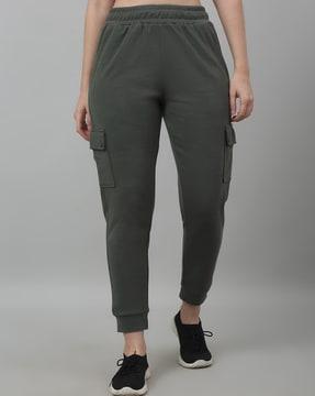 women straight fit flat-front cargo pants