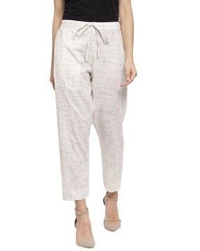 women straight fit flat-front culottes