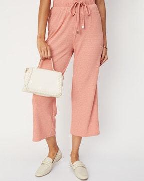 women straight fit flat-front trousers