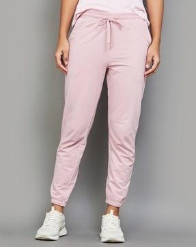 women straight fit flat-front trousers