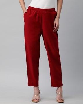 women straight fit pants