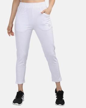 women straight fit trackpants with insert pockets