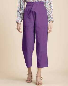 women straight fit trousers