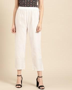 women straight fit trousers