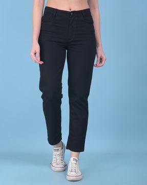 women straight jeans with 5-pocket styling