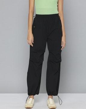 women straight joggers with elasticated waist